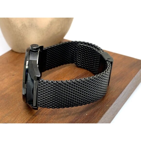 Citizen Men's Watch BM6988-57E Eco-Drive Black Dial Solar Mesh Stainless Steel - Picture 11 of 13